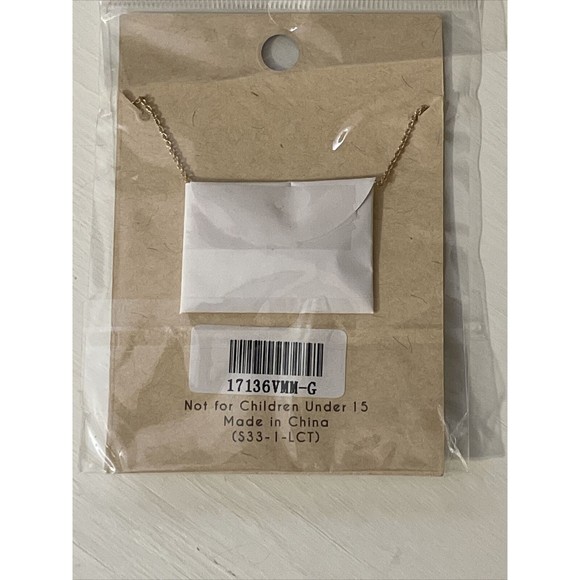 Crystal Avenue Genuine Abalone Shell Bar Pendant Necklace Gold Plate NEW - Picture 7 of 7